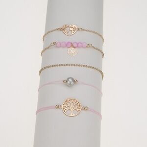 *DALLAS* Gold x Pink Fashion Bracelet Set